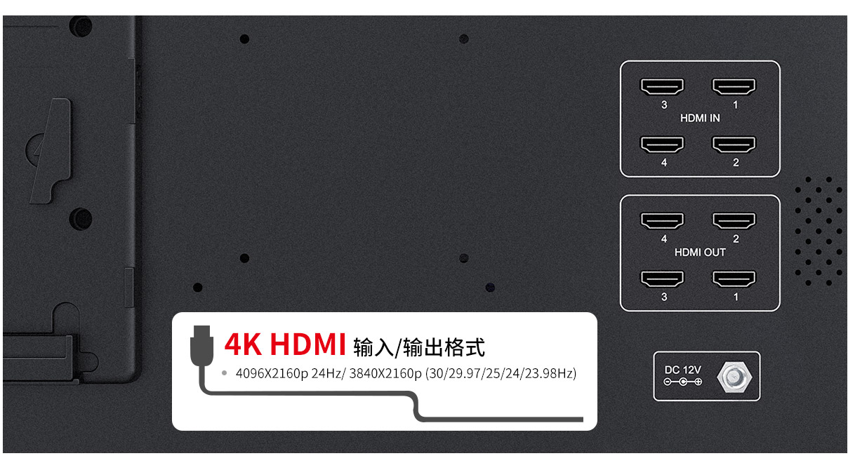 4路HDMI输入输出监视器