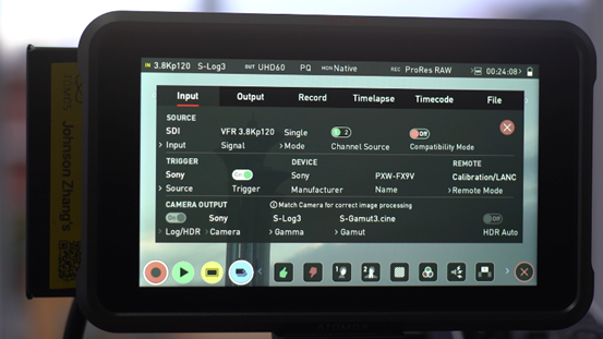 PWX-FX9 2.1固件版本的4K 120P RAW输出应该如何开启？