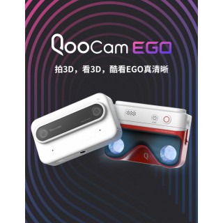 看到KanDao QooCam酷看EGO 即拍即看3D相机 双目4K 运动相机VR适配 3D立拍立得 Vlog相机高清 白色