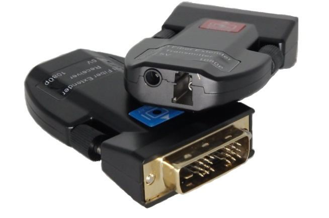 新锐视听 4K 30HZ 单纤 DVI 光端机光纤延长传输器